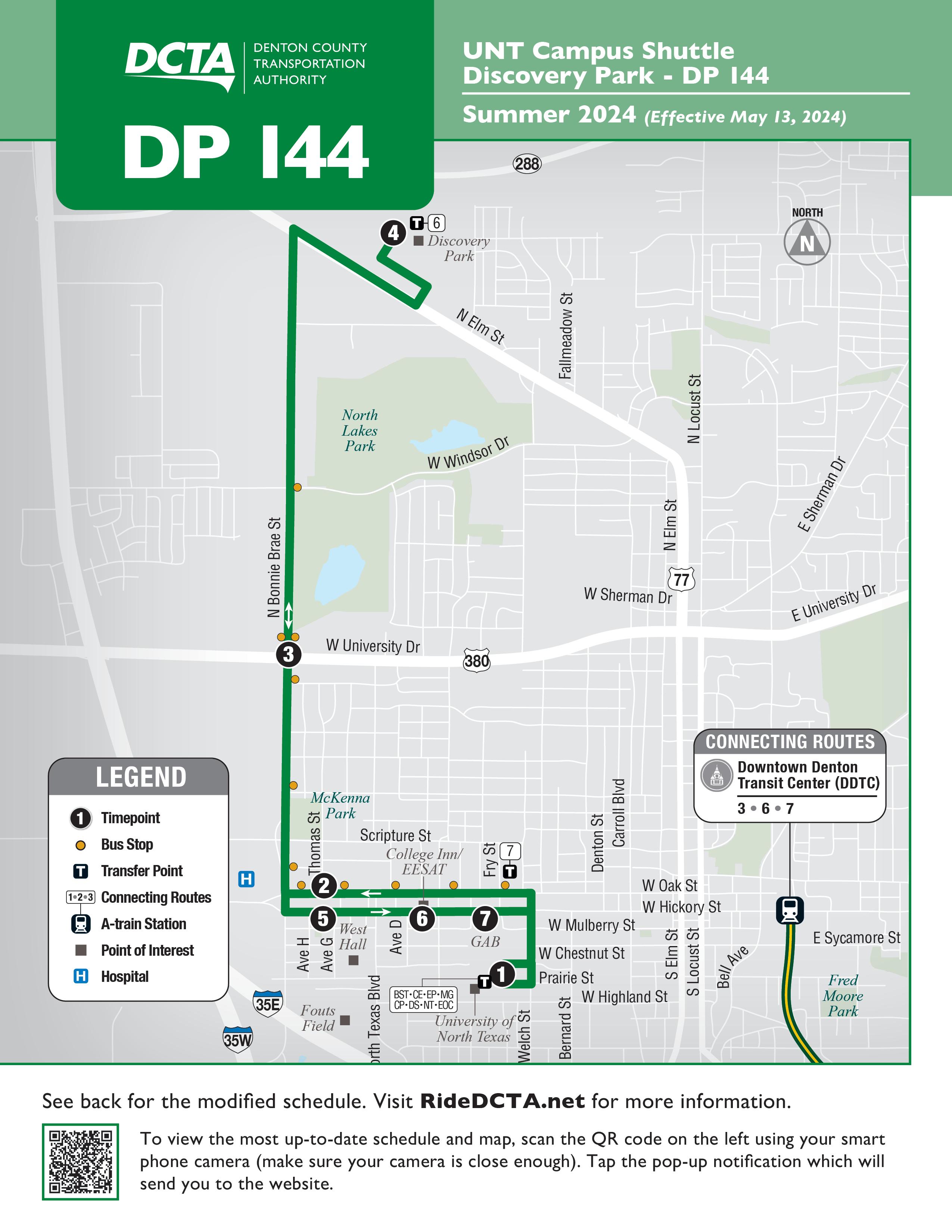 DP 144 Summer Route FY24 Map
